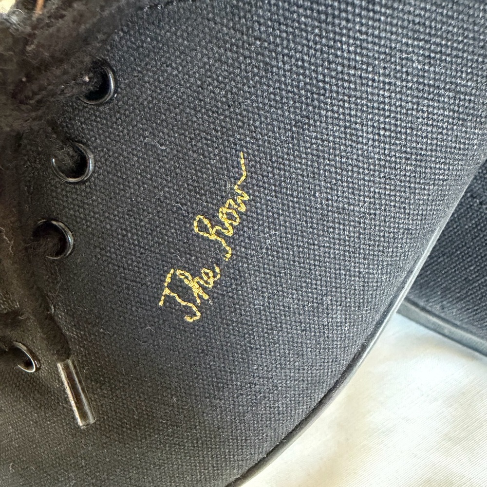 The Row Black Lace-Up Sneakers - Picture 2 of 8